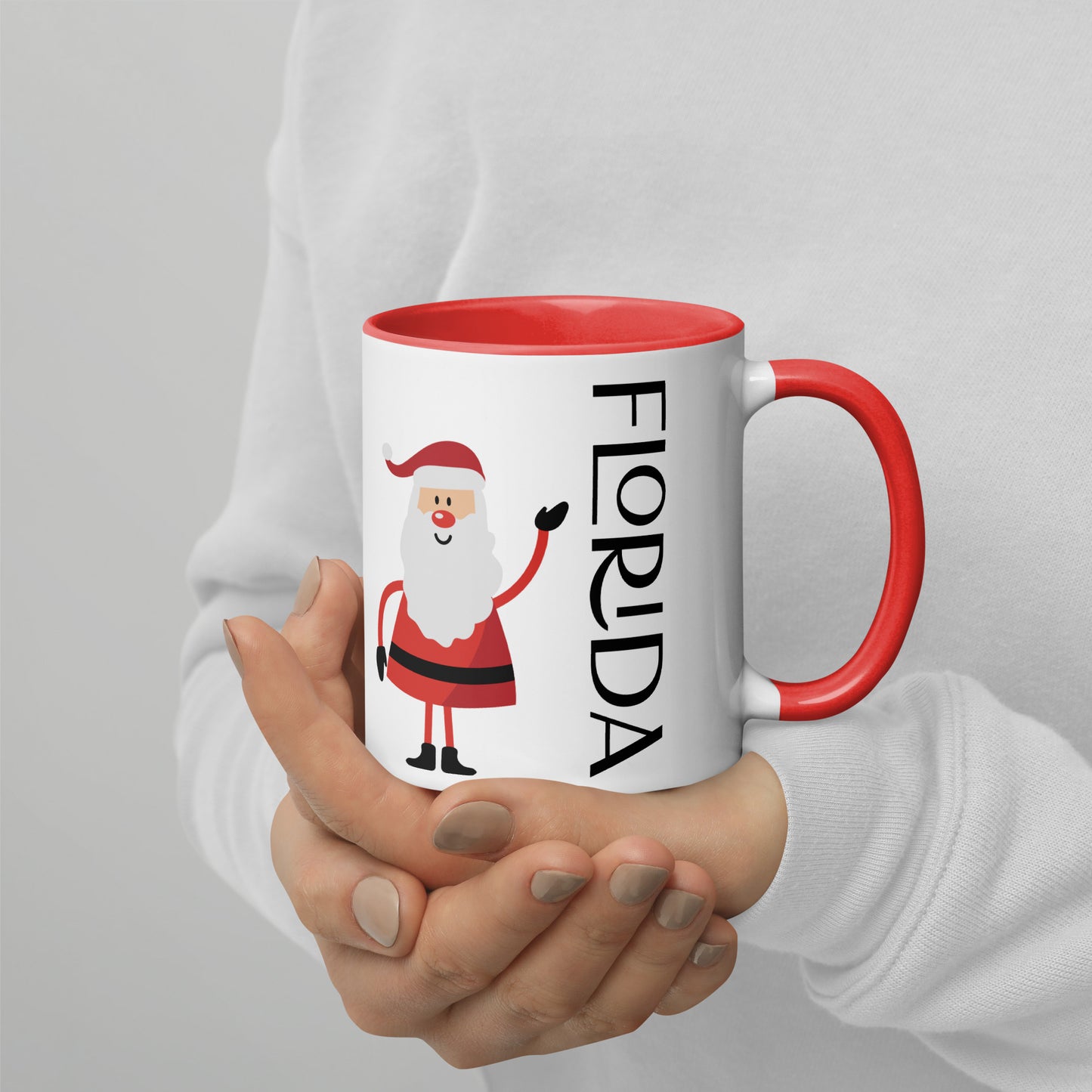 FLORIDA SANTA Mug with Several Colors Inside - Florida SANTA CLAUS Christmas Mugs