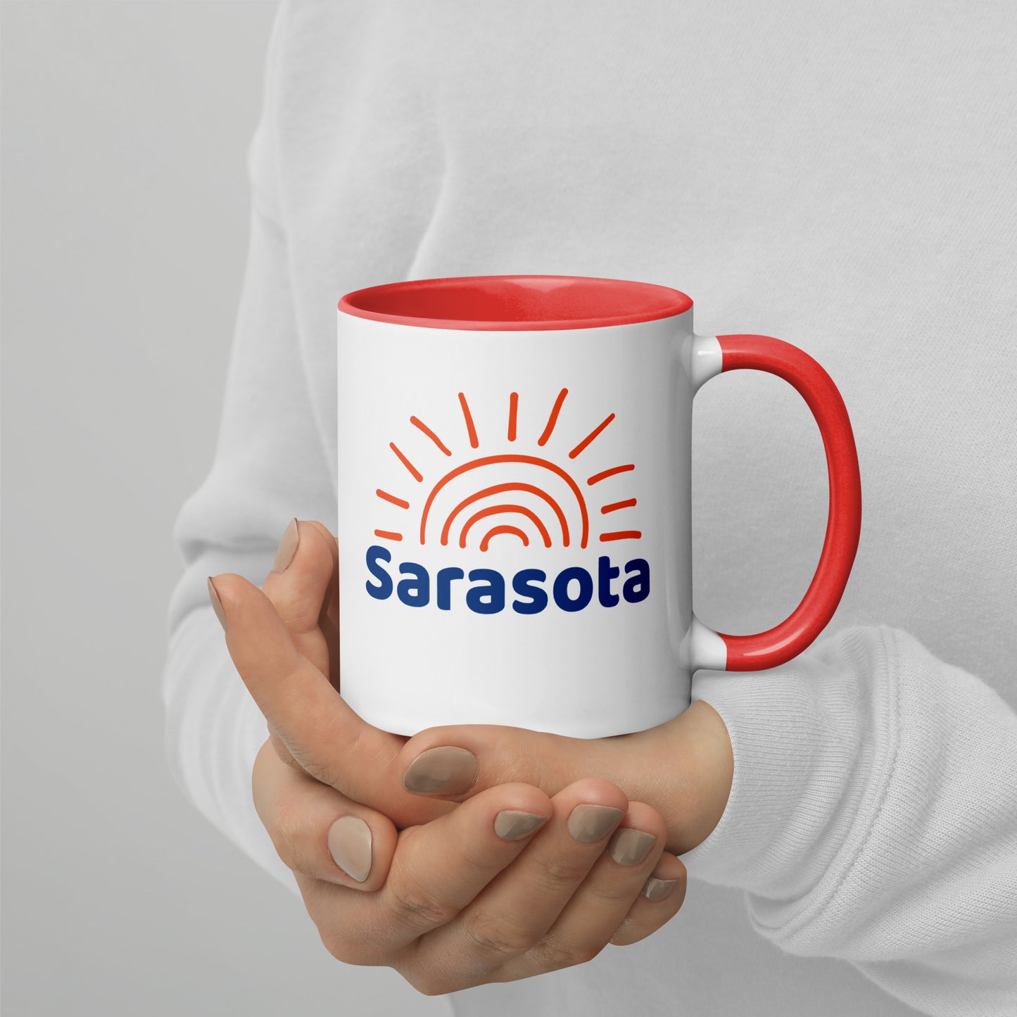 SARASOTA Sun Mug with Color Inside - Sarasota Florida Sunshine Mugs