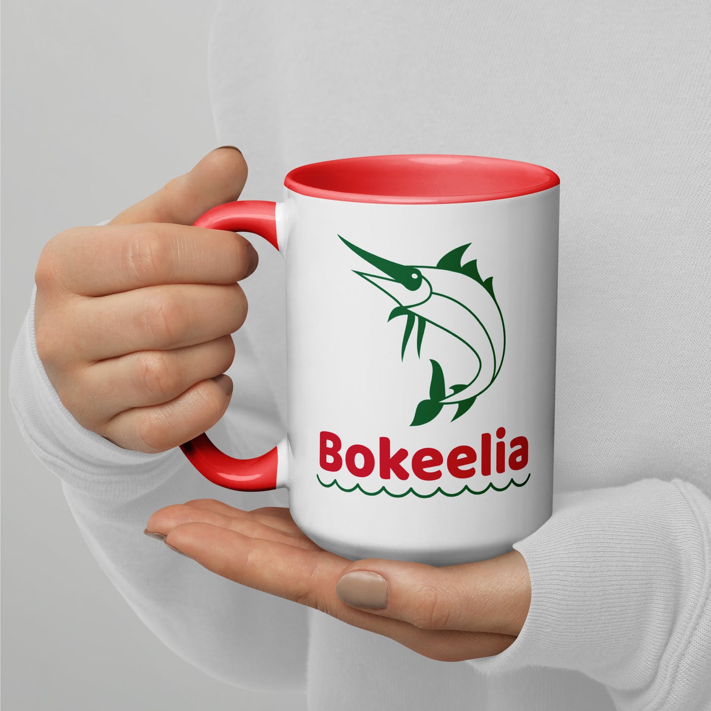 BOKEELIA MARLIN Mug with Color Inside - Bokeelia Florida Mugs