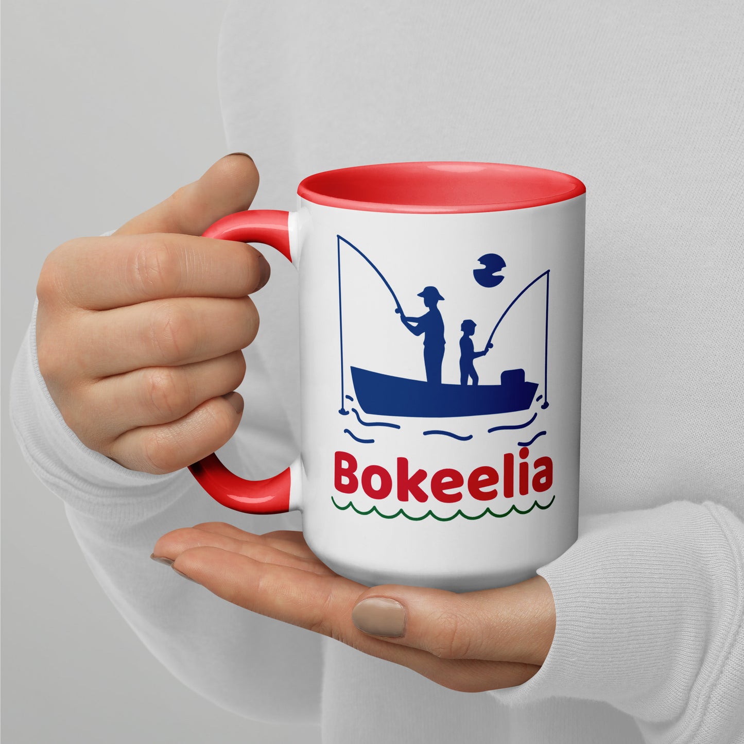 BOKEELIA FISHERMEN Mug with Color Inside - Bokeelia Florida Fishing Mugs