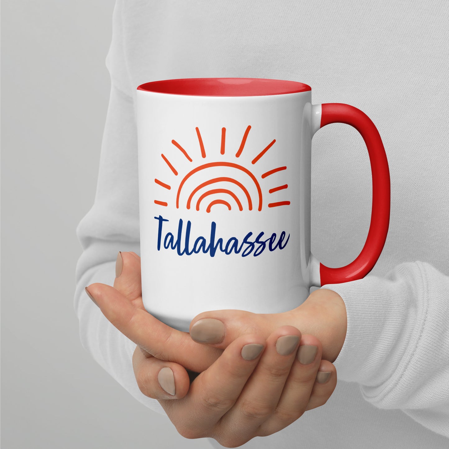 Tallahassee SUNSHINE Mug with Color Inside - Tallahassee Florida Sun Mugs - Tallahassee FL Coffee Mugs