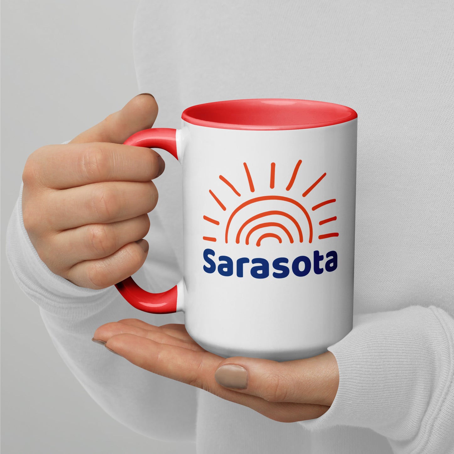 SARASOTA Sun Mug with Color Inside - Sarasota Florida Sunshine Mugs