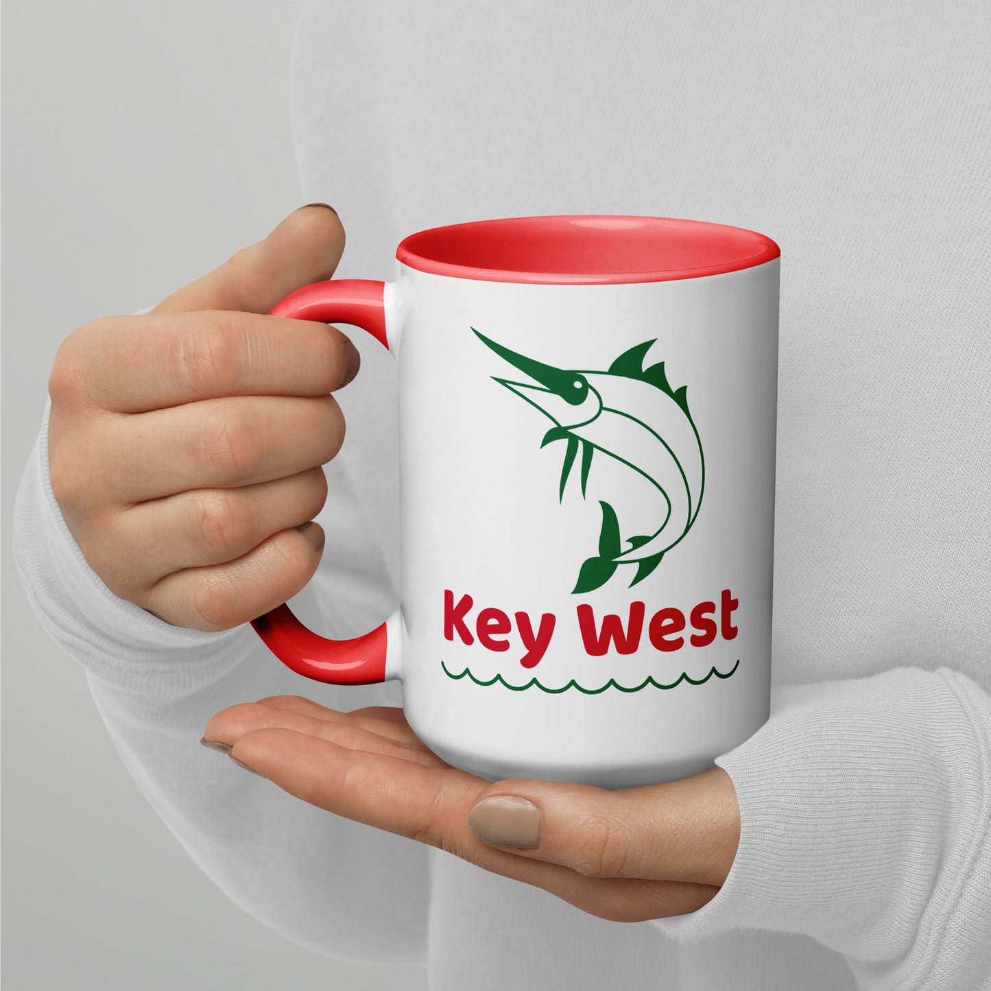 KEY WEST MARLIN Mug with Color Inside - Key West Florida Mugs