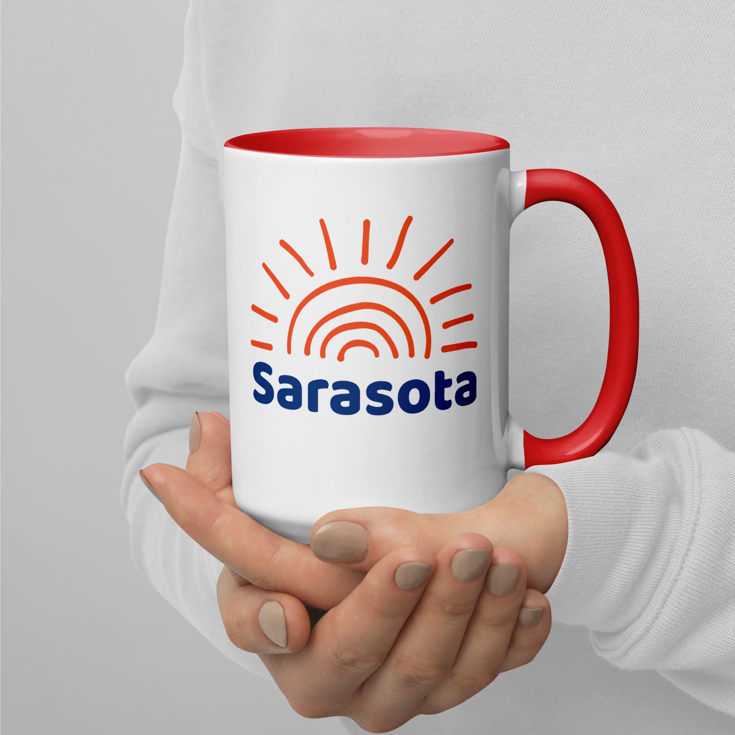 SARASOTA Sun Mug with Color Inside - Sarasota Florida Sunshine Mugs