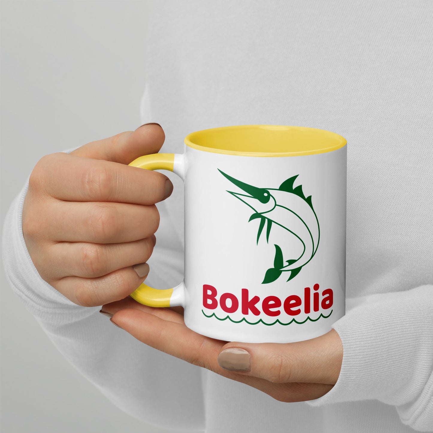 BOKEELIA MARLIN Mug with Color Inside - Bokeelia Florida Mugs