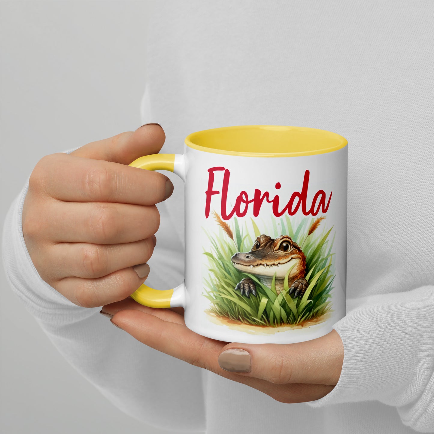 PLAYFUL ALLIGATOR Florida Mug - Florida Alligator Mugs