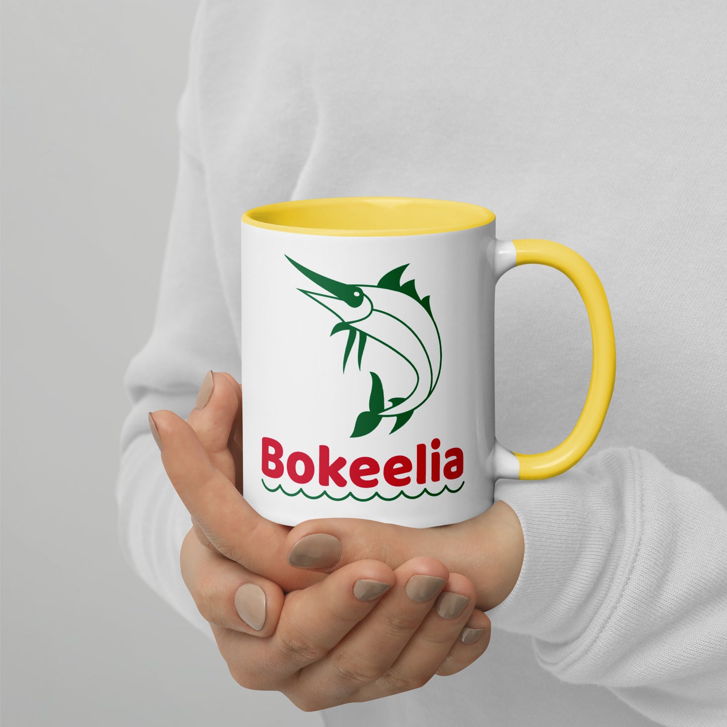 BOKEELIA MARLIN Mug with Color Inside - Bokeelia Florida Mugs