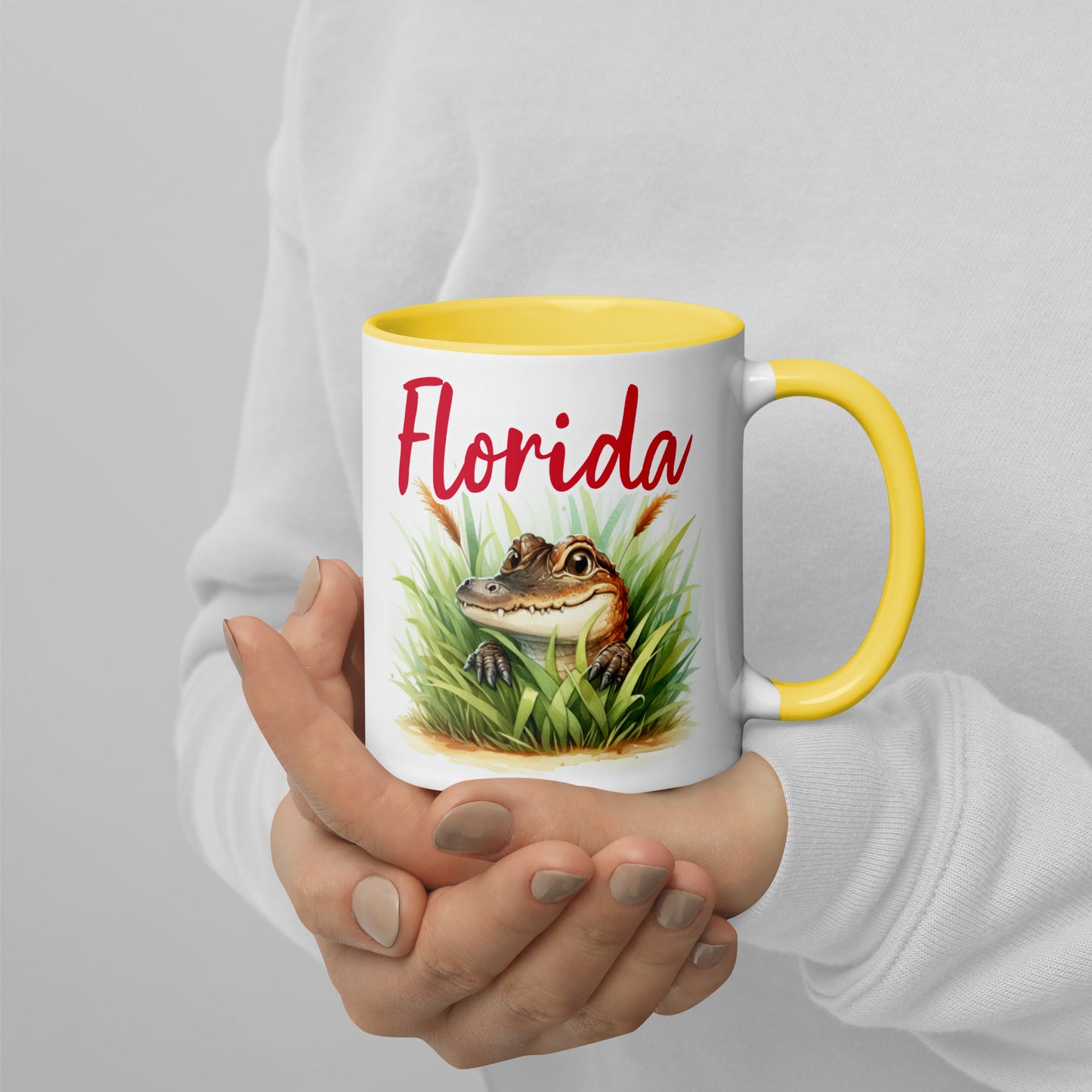 PLAYFUL ALLIGATOR Florida Mug - Florida Alligator Mugs
