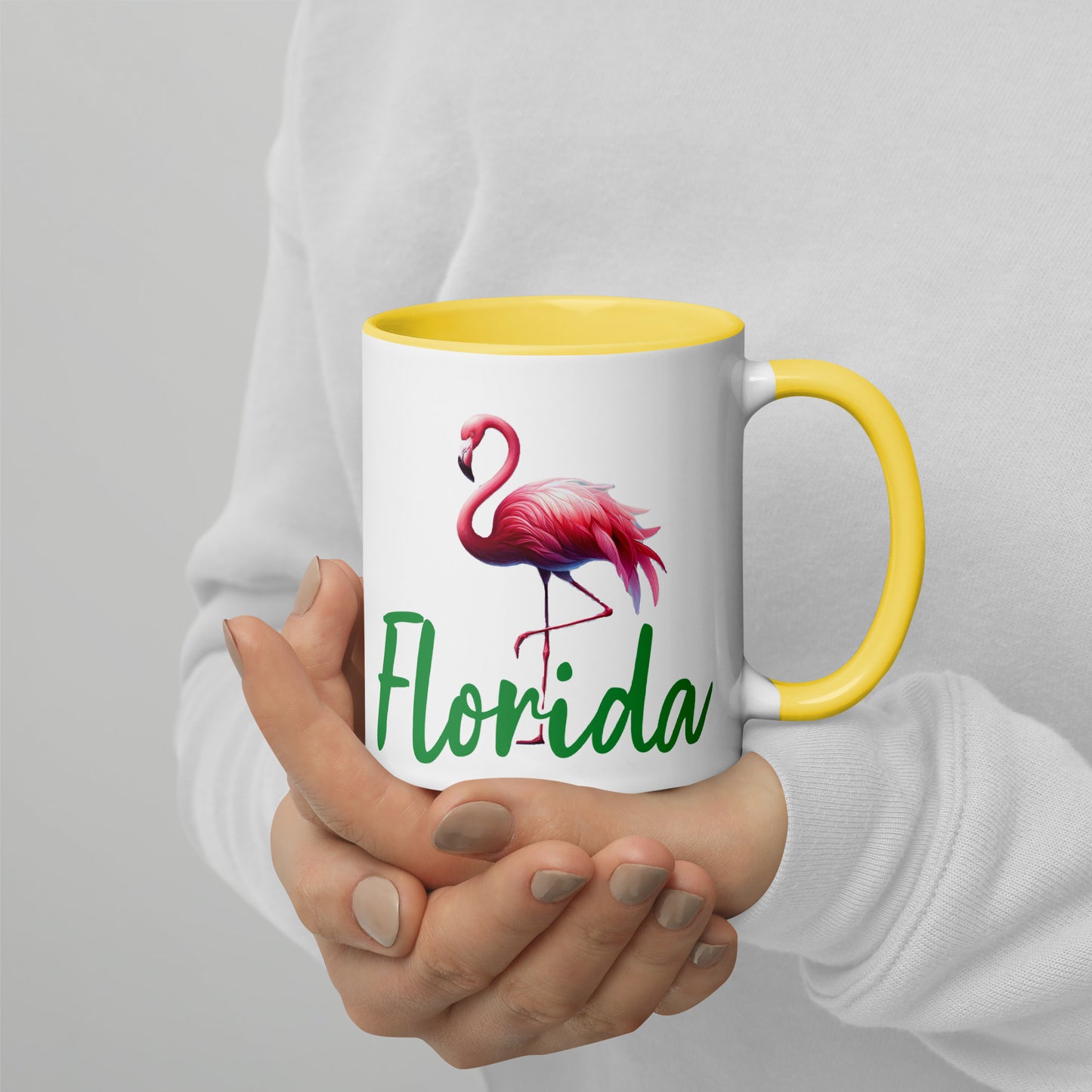 FLORIDA PINK FLAMINGO Mug - Florida Flamingo Mugs - FL Flamingo Coffee Cups