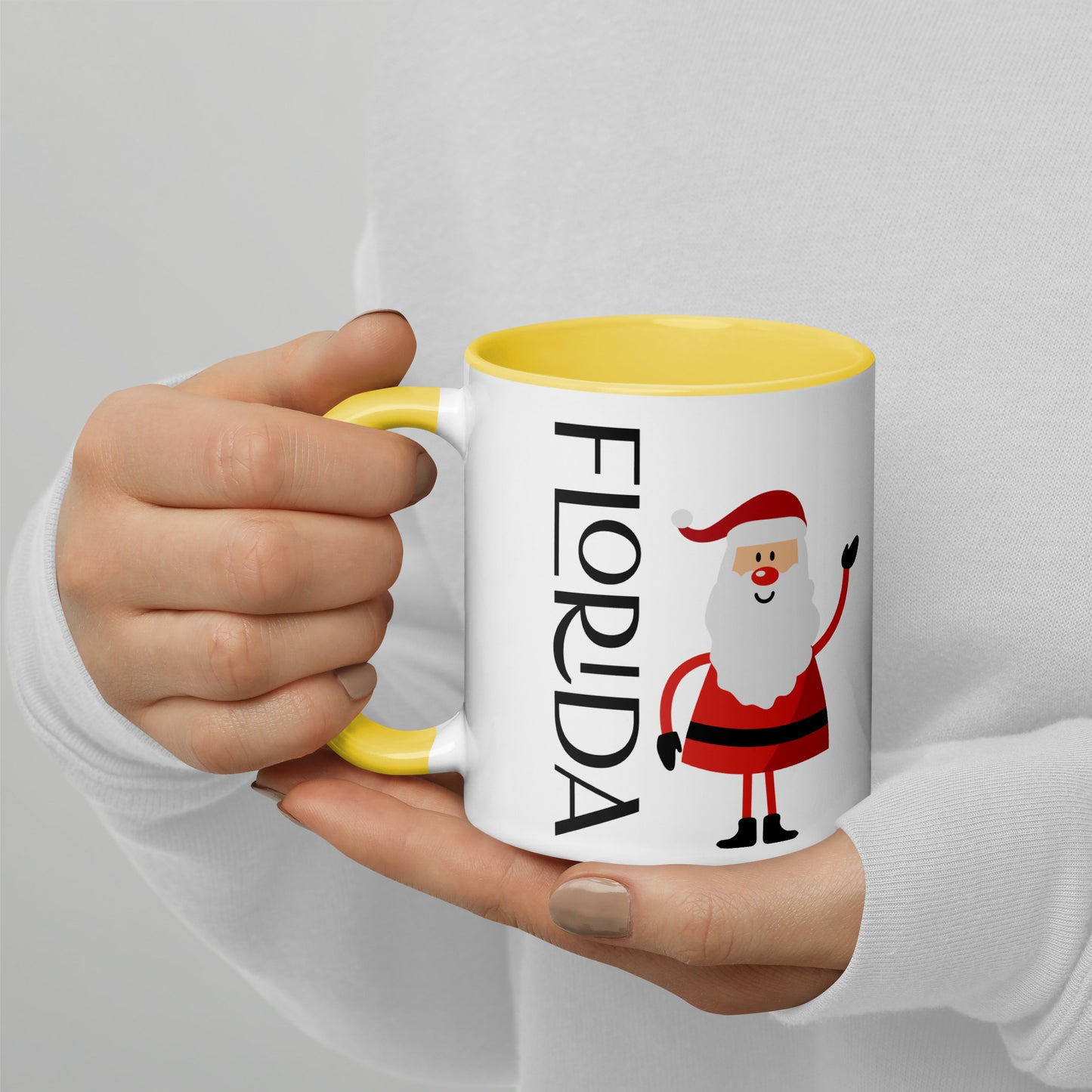 FLORIDA SANTA Mug with Several Colors Inside - Florida SANTA CLAUS Christmas Mugs