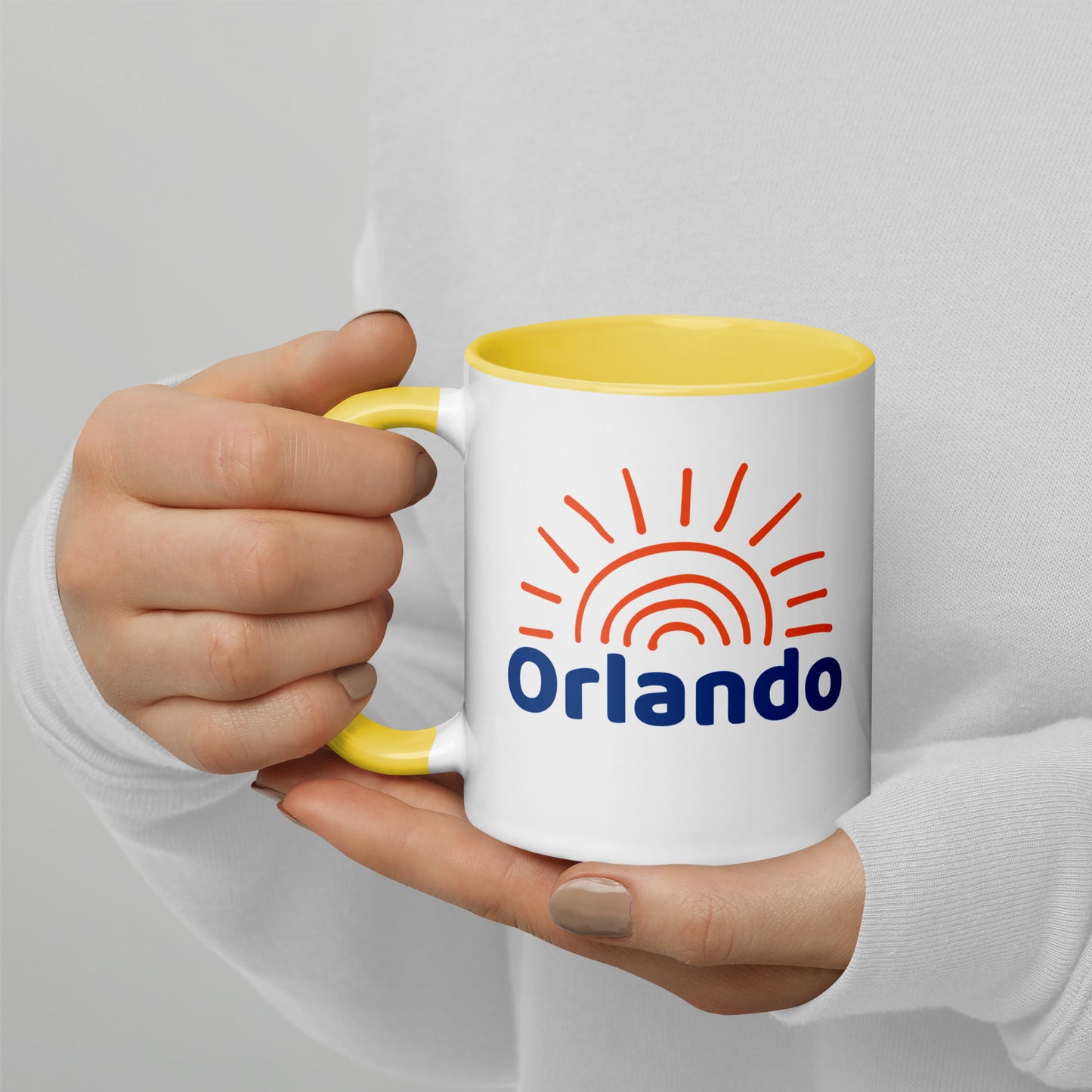 ORLANDO SUNSHINE Mug with Color Inside - Orlando Florida Sun Mugs