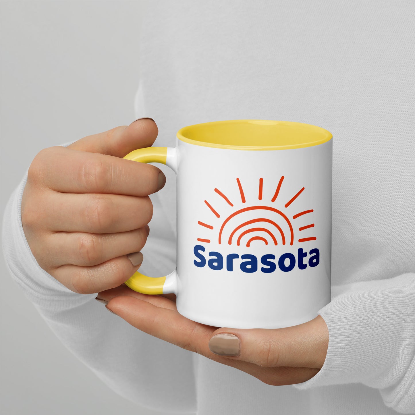 SARASOTA Sun Mug with Color Inside - Sarasota Florida Sunshine Mugs