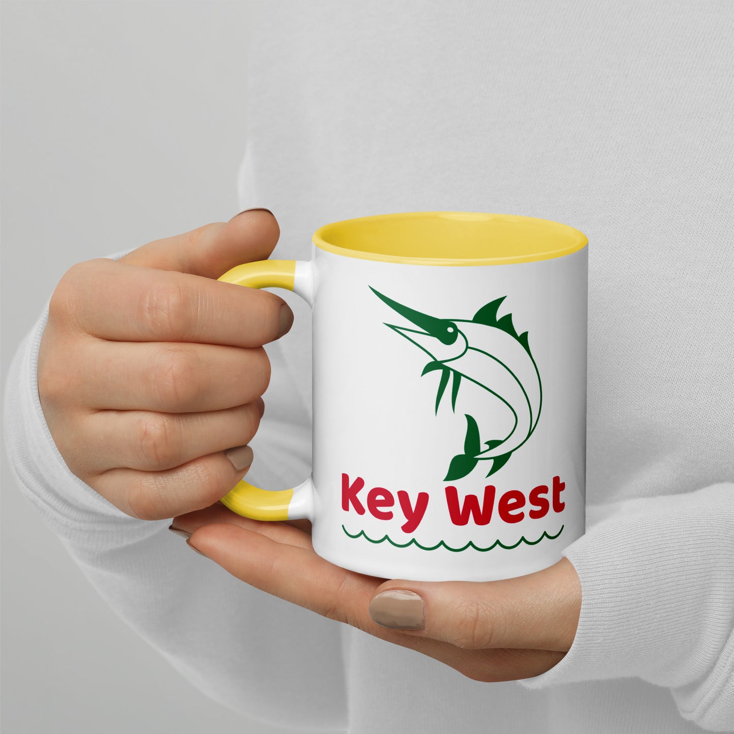 KEY WEST MARLIN Mug with Color Inside - Key West Florida Mugs