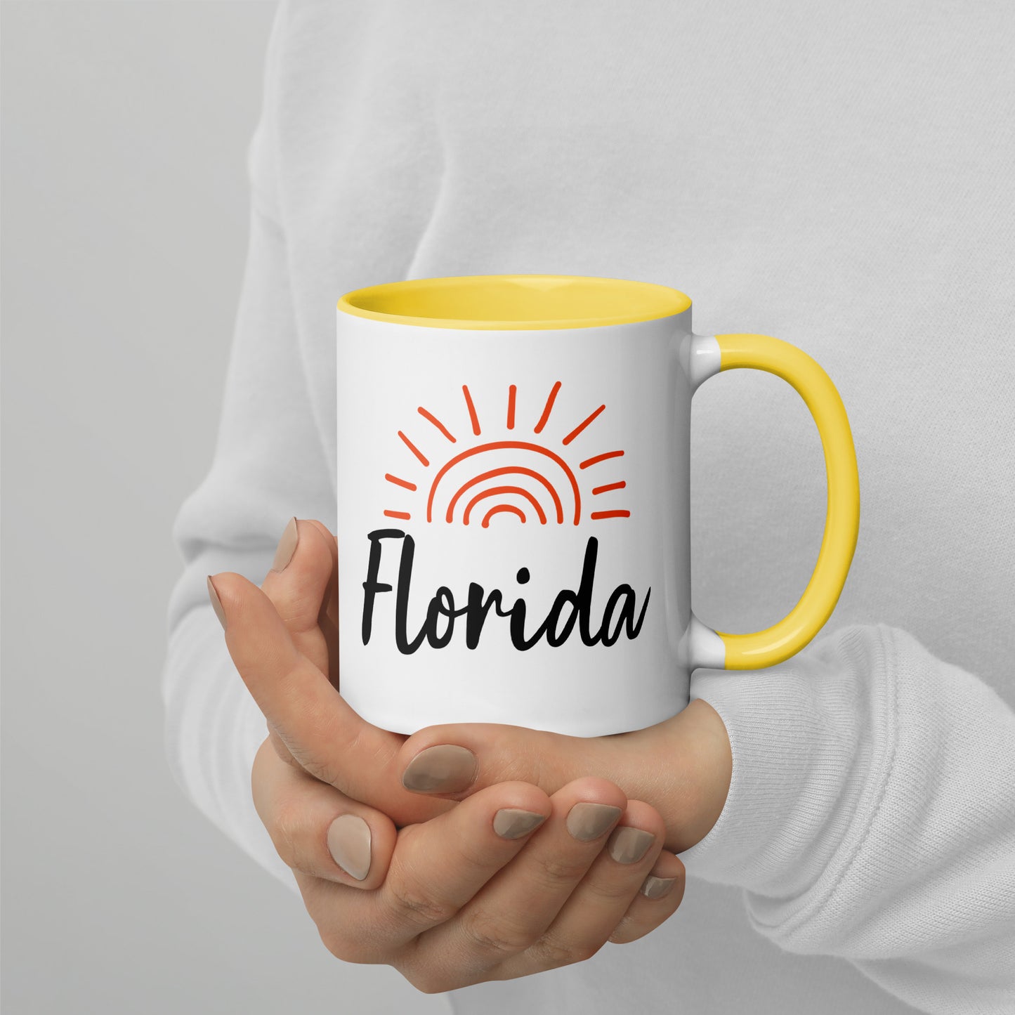 FLORIDA SUNSHINE Mug with Color Inside - Florida Sun Mugs
