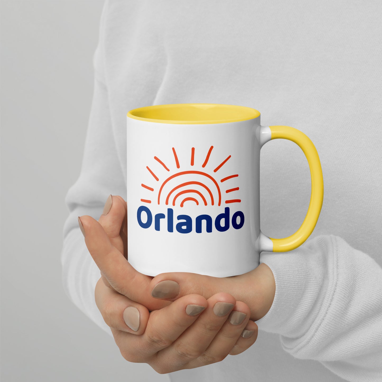 ORLANDO SUNSHINE Mug with Color Inside - Orlando Florida Sun Mugs