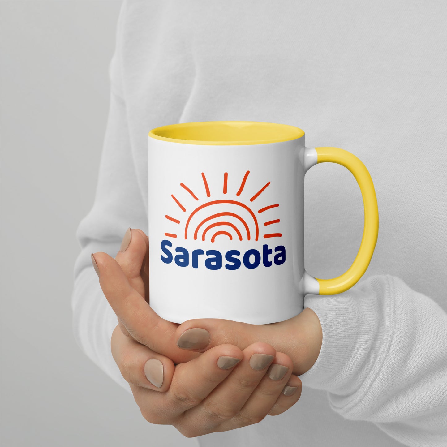 SARASOTA Sun Mug with Color Inside - Sarasota Florida Sunshine Mugs
