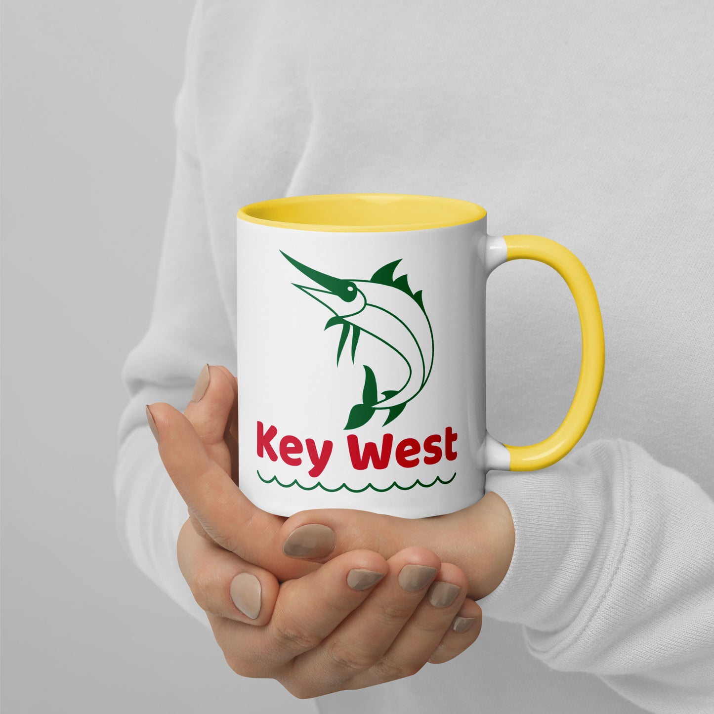 KEY WEST MARLIN Mug with Color Inside - Key West Florida Mugs