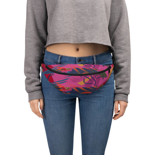 Beach Vibes Hot Pink Florida Floral Fanny Pack