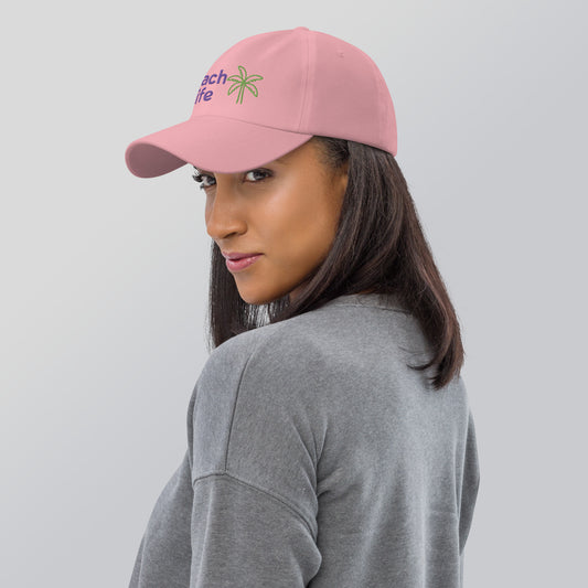BEACH LIFE W/ PALM TREE - Classic Dad Hat