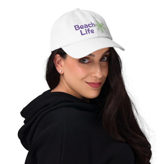 BEACH LIFE W/ PALM TREE - Classic Dad Hat