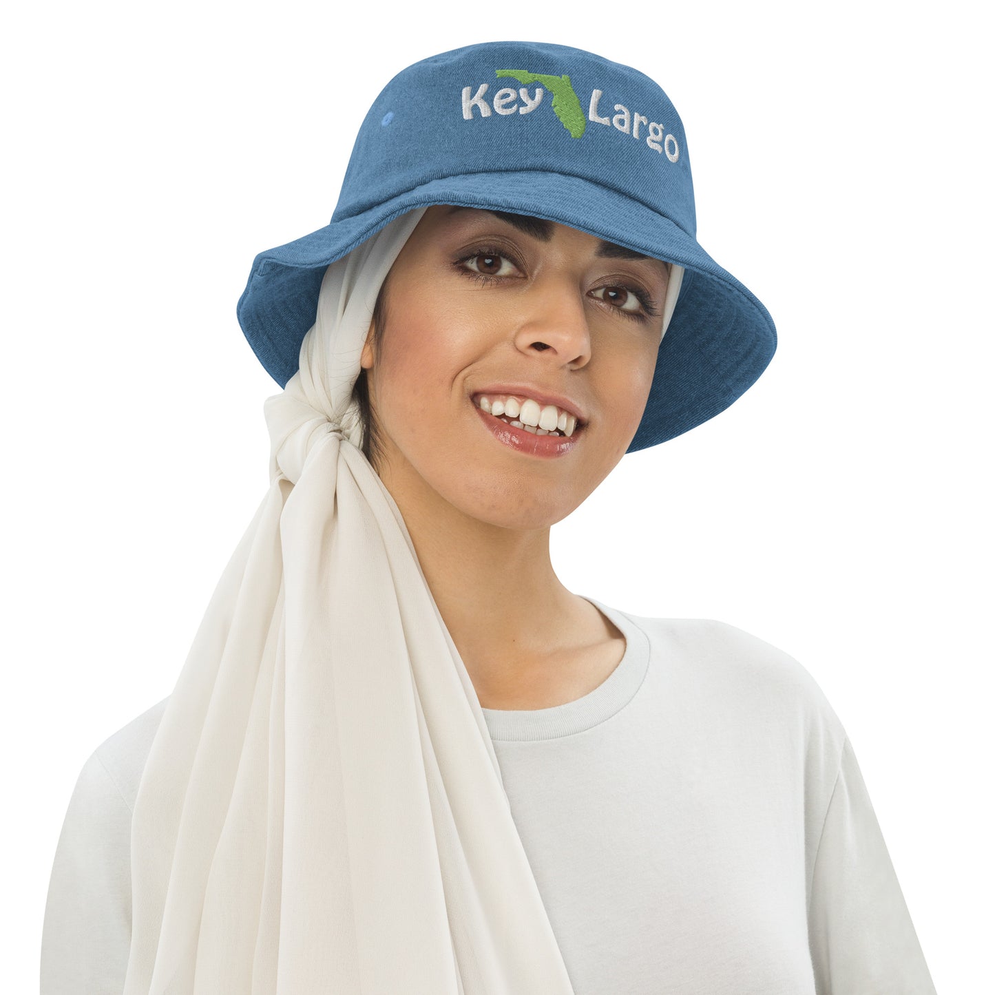 KEY LARGO FLORIDA - Denim bucket hat
