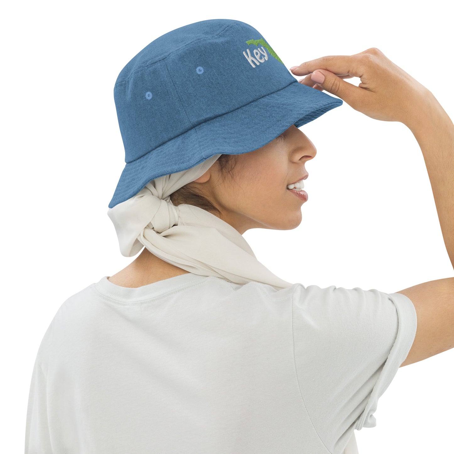 KEY LARGO FLORIDA - Denim bucket hat