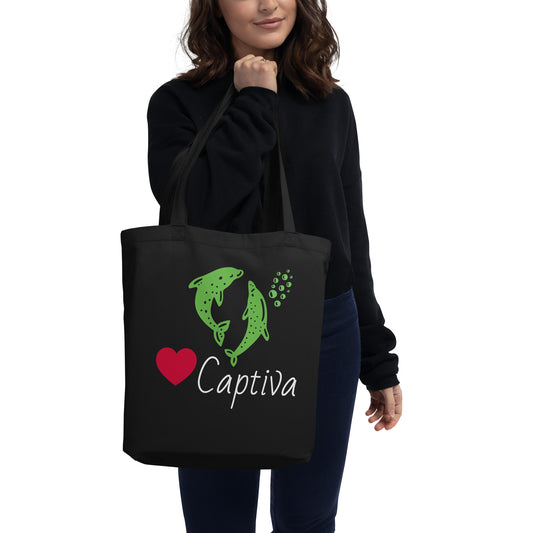 CAPTIVA ISLAND FLORIDA W/ DOLPHINS - Custom Eco Tote Bag