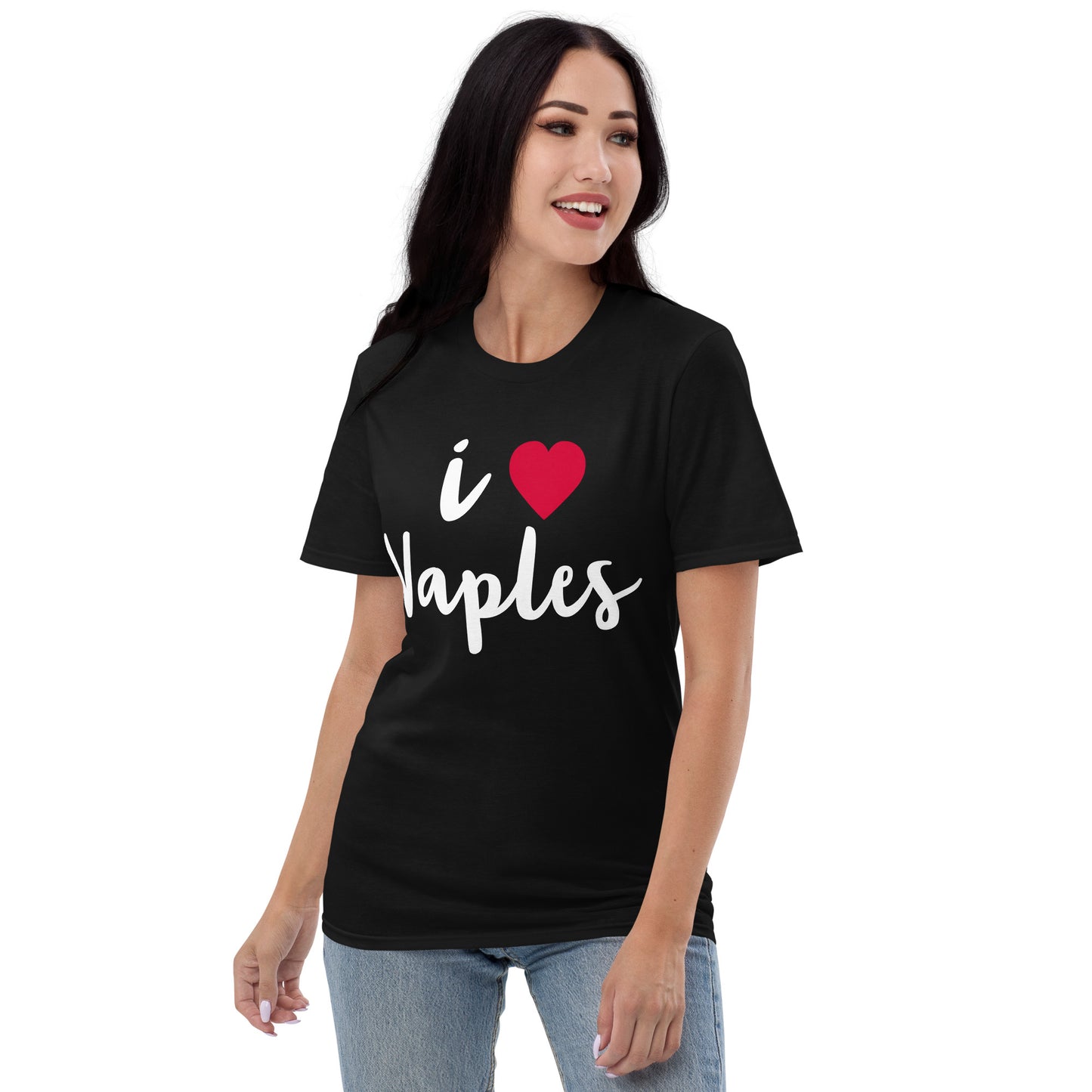 I LOVE NAPLES W/ HEART - Short-Sleeve T-Shirt - Unisex Lightweight T-Shirt | Gildan 980