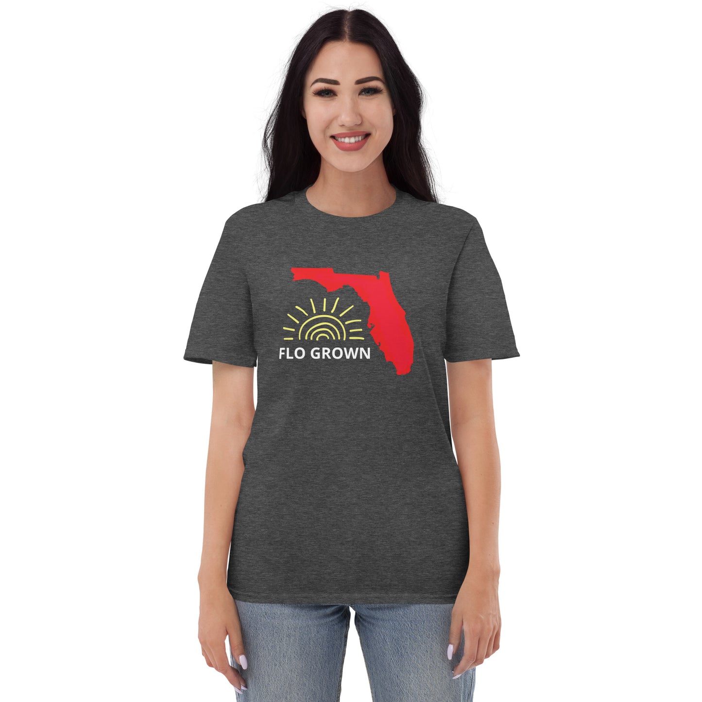 Florida Grown - "FLO GROWN" - Short-Sleeve T-Shirt - Unisex Lightweight T-Shirt - Gildan 980