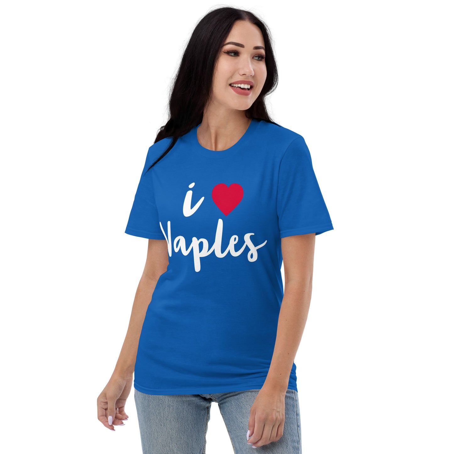 I LOVE NAPLES W/ HEART - Short-Sleeve T-Shirt - Unisex Lightweight T-Shirt | Gildan 980