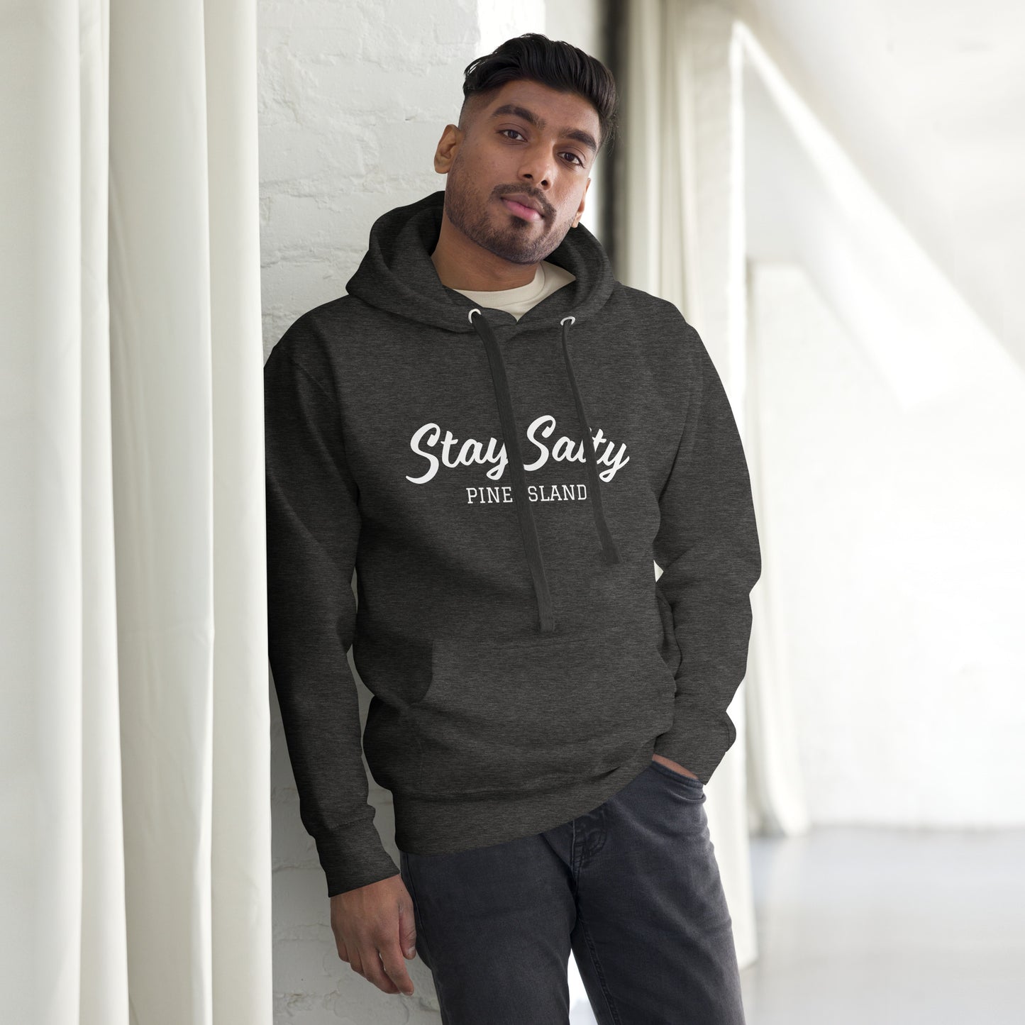 STAY SALTY - PINE ISLAND FLORIDA HOODIE - Unisex Premium Hoodie - Cotton Heritage M2580