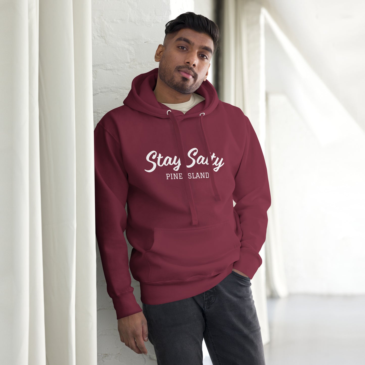 STAY SALTY - PINE ISLAND FLORIDA HOODIE - Unisex Premium Hoodie - Cotton Heritage M2580