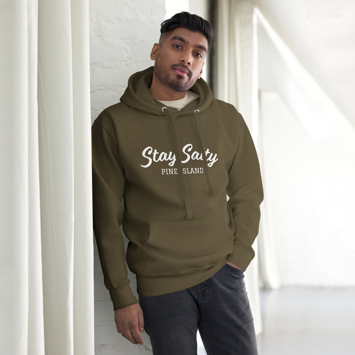 STAY SALTY - PINE ISLAND FLORIDA HOODIE - Unisex Premium Hoodie - Cotton Heritage M2580