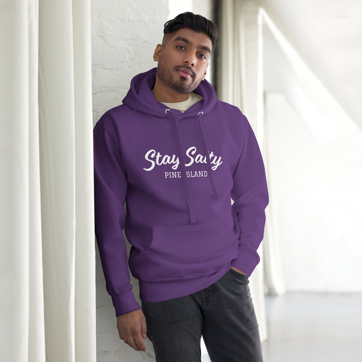 STAY SALTY - PINE ISLAND FLORIDA HOODIE - Unisex Premium Hoodie - Cotton Heritage M2580