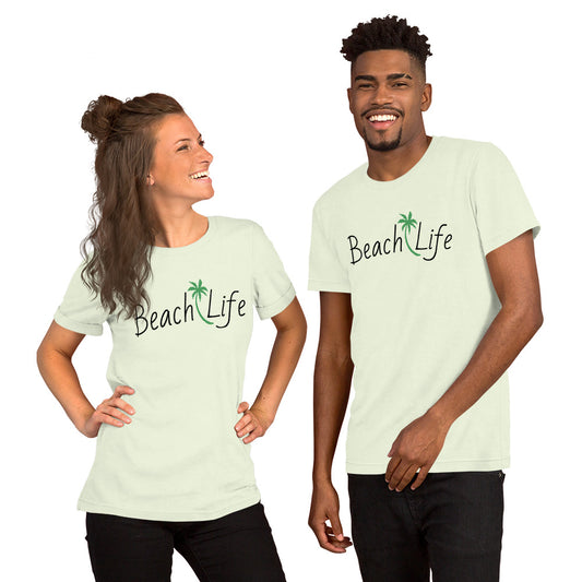 BEACH LIFE GREEN PALM - Unisex t-shirt