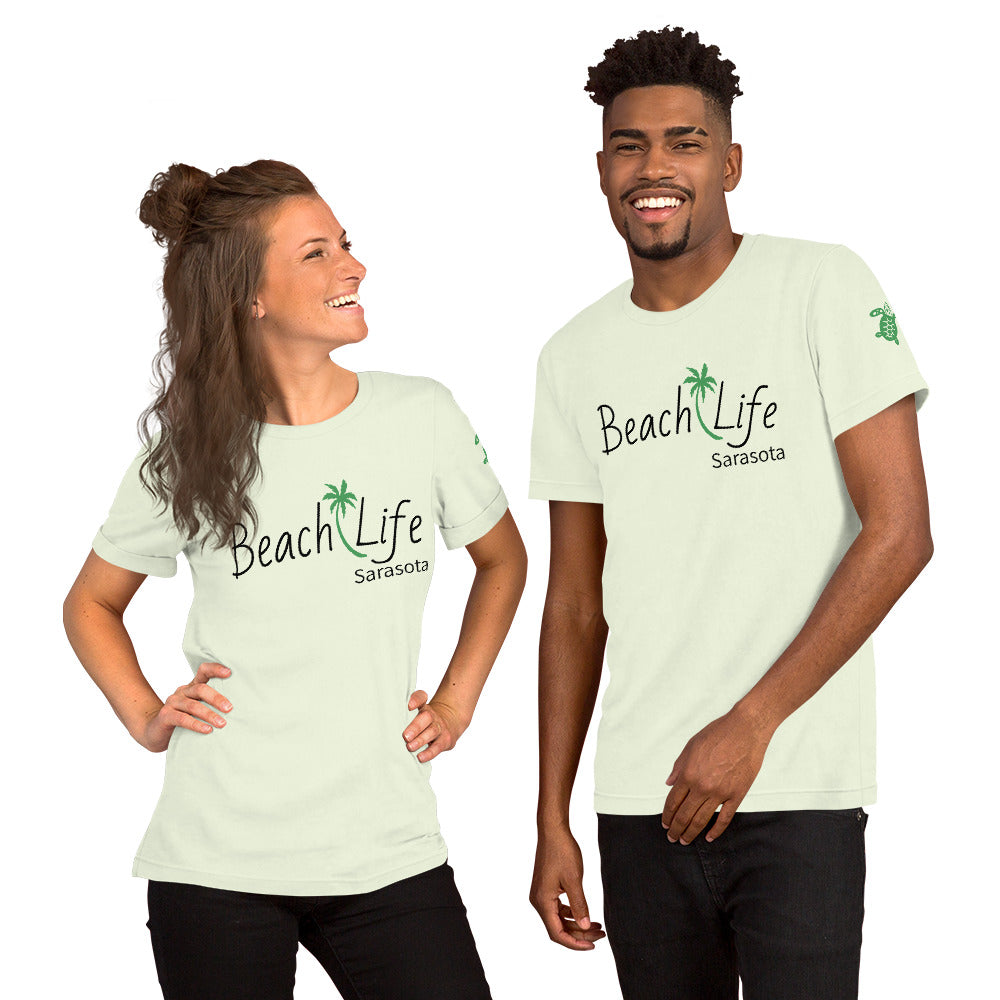 BEACH LIFE SARASOTA W/ SEA TURTLE - Unisex t-shirt