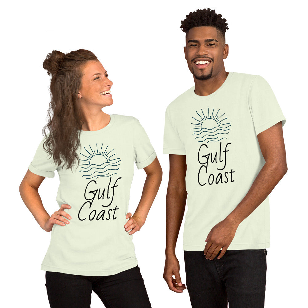 GULF COAST W/ SUN ON OCEAN - Unisex t-shirt