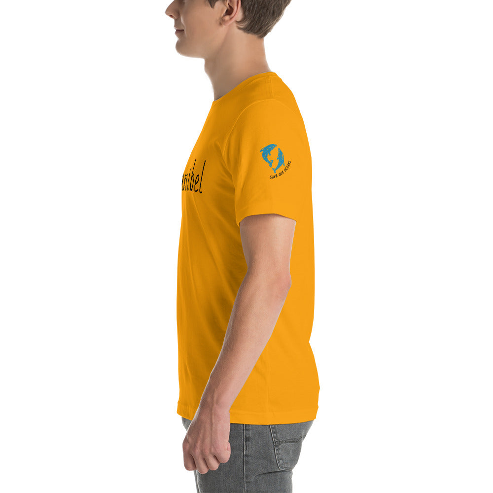 SANIBEL SHELLS & DOLPHINS ON LEFT SLEEVE - Florida Unisex t-shirt