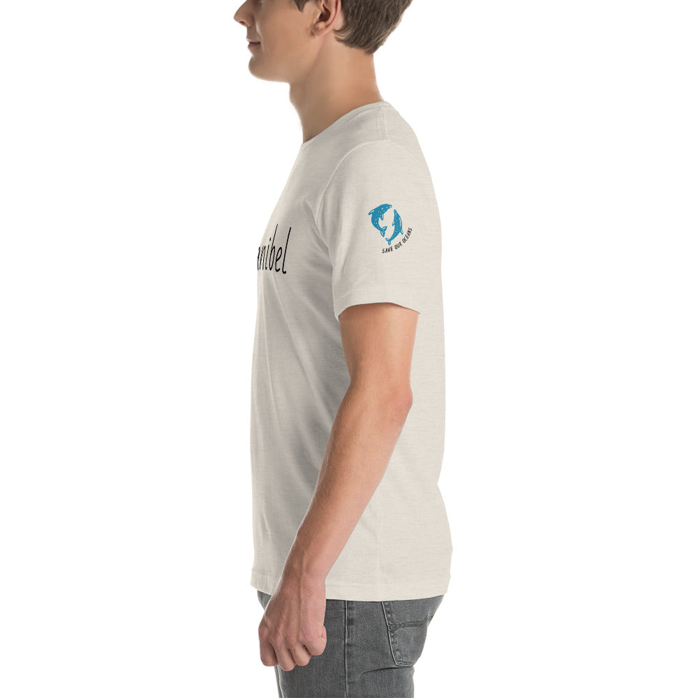 SANIBEL SHELLS & DOLPHINS ON LEFT SLEEVE - Florida Unisex t-shirt