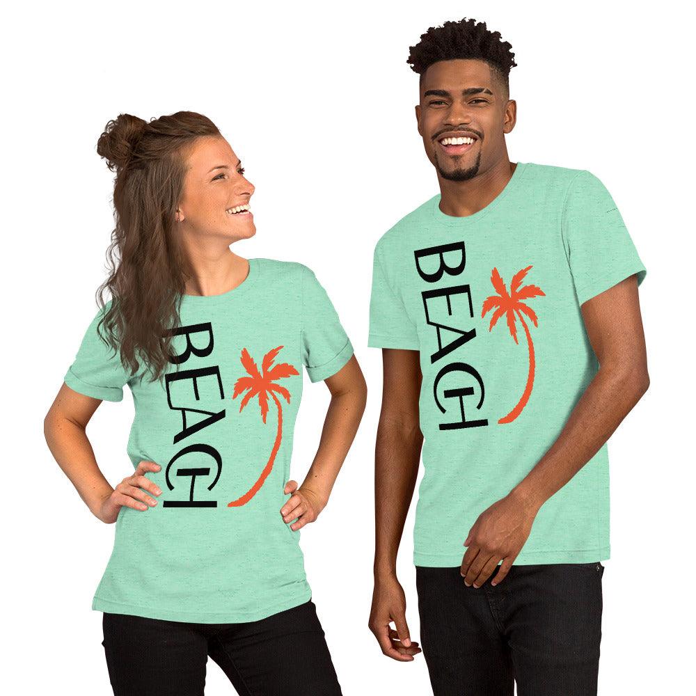 BEACH W/ PALM TREE - Unisex t-shirt
