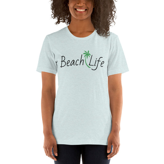 BEACH LIFE W/ SANIBEL & DOLPHIN BACK - Unisex t-shirt