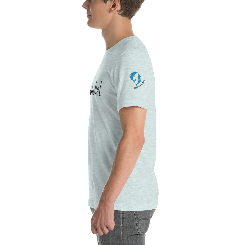 SANIBEL SHELLS & DOLPHINS ON LEFT SLEEVE - Florida Unisex t-shirt