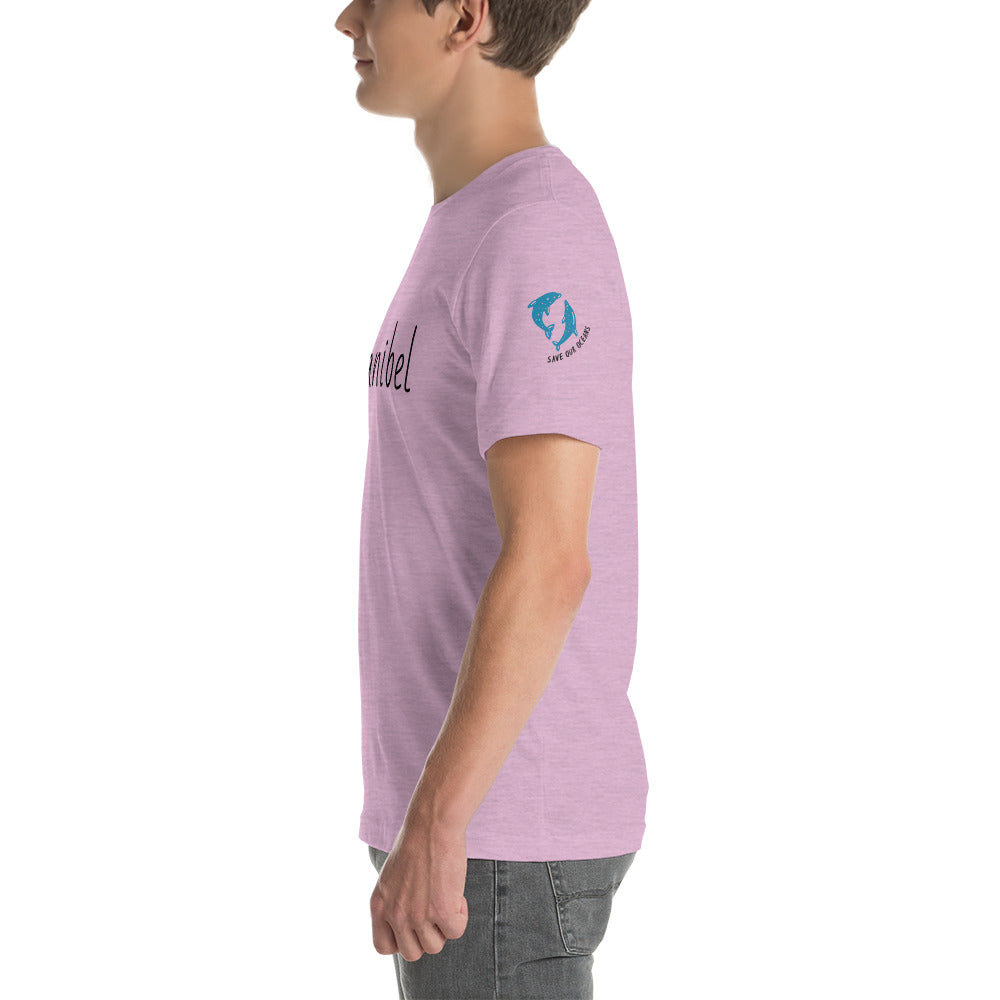 SANIBEL SHELLS & DOLPHINS ON LEFT SLEEVE - Florida Unisex t-shirt