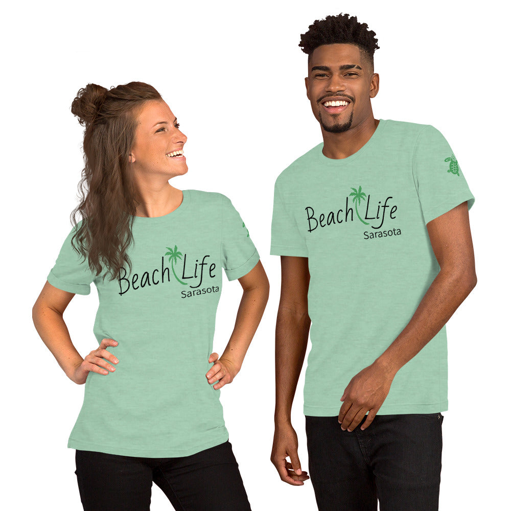 BEACH LIFE SARASOTA W/ SEA TURTLE - Unisex t-shirt