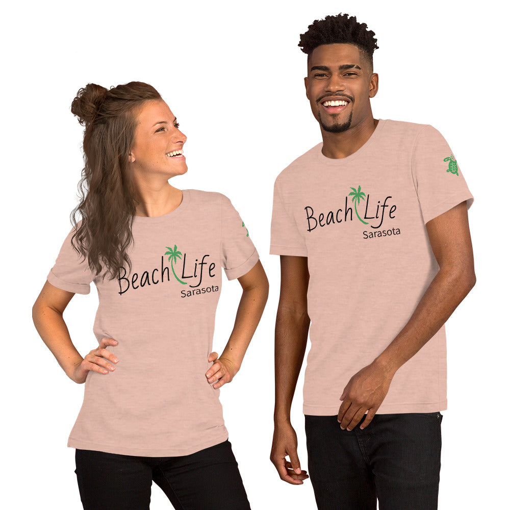 BEACH LIFE SARASOTA W/ SEA TURTLE - Unisex t-shirt