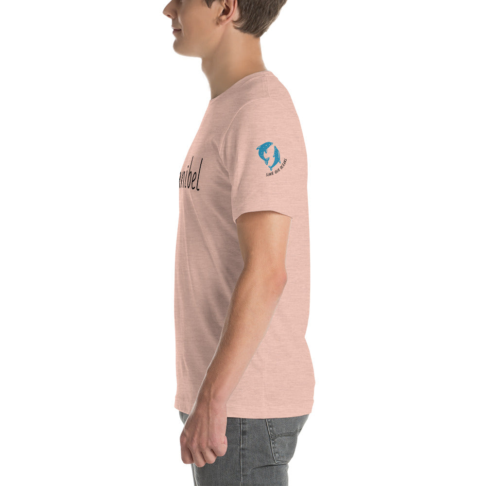 SANIBEL SHELLS & DOLPHINS ON LEFT SLEEVE - Florida Unisex t-shirt