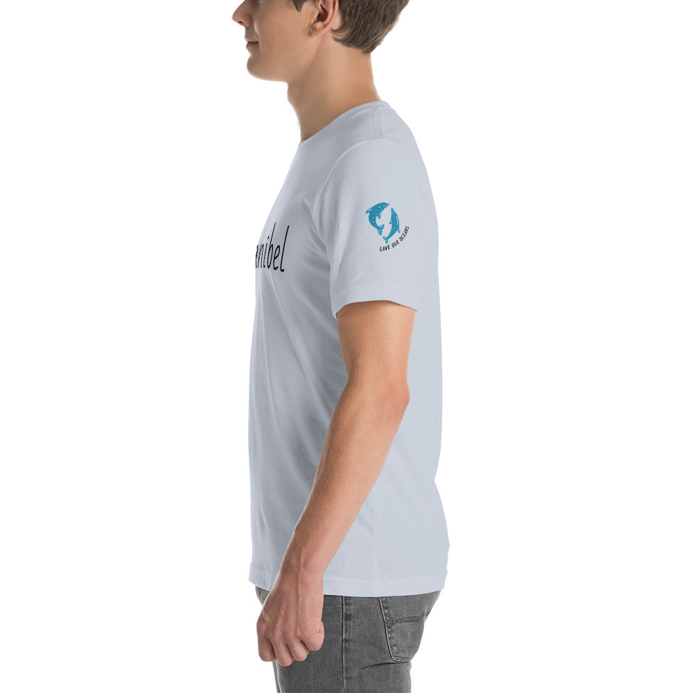 SANIBEL SHELLS & DOLPHINS ON LEFT SLEEVE - Florida Unisex t-shirt