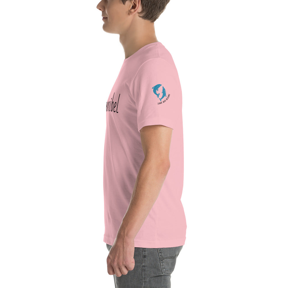 SANIBEL SHELLS & DOLPHINS ON LEFT SLEEVE - Florida Unisex t-shirt