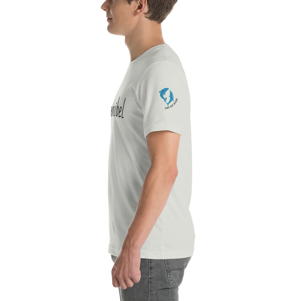 SANIBEL SHELLS & DOLPHINS ON LEFT SLEEVE - Florida Unisex t-shirt