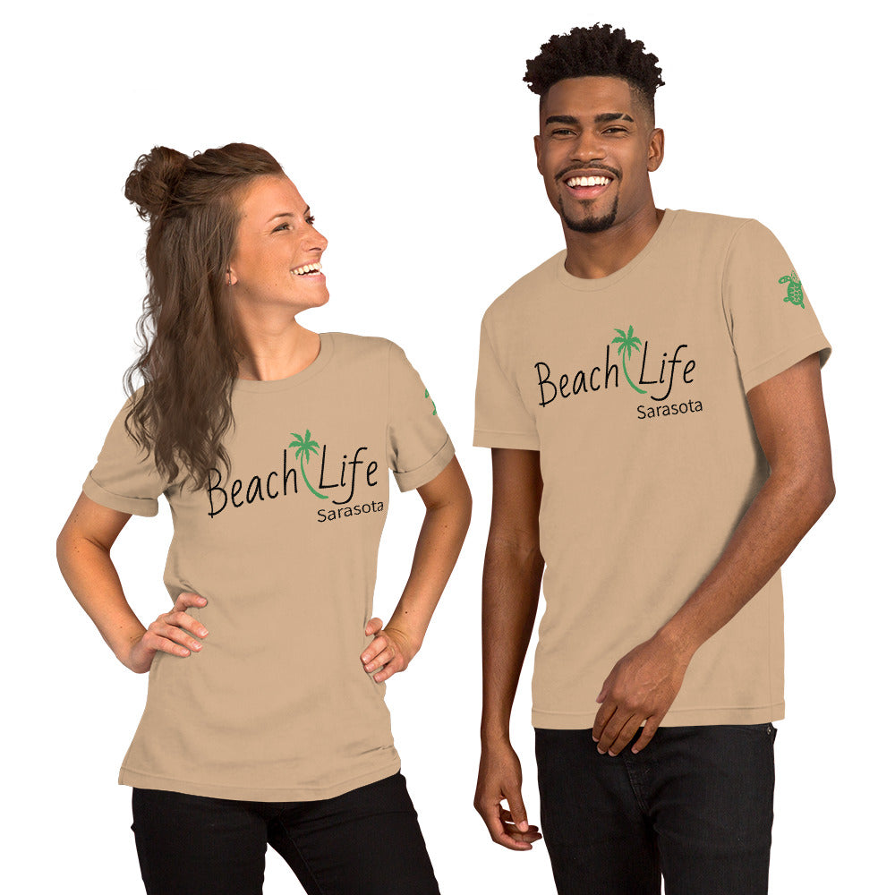 BEACH LIFE SARASOTA W/ SEA TURTLE - Unisex t-shirt